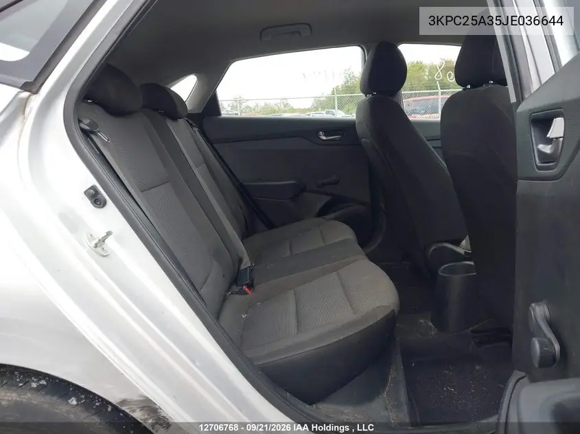 2018 HYUNDAI ACCENT VIN 3KPC25A35JE036644 — фото 8