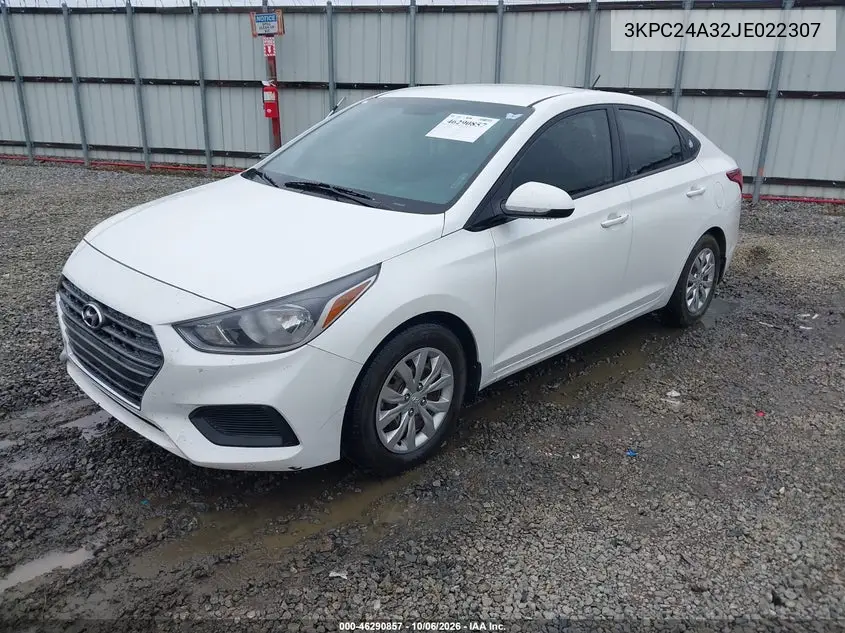2018 HYUNDAI ACCENT VIN 3KPC24A32JE022307 — фото 2