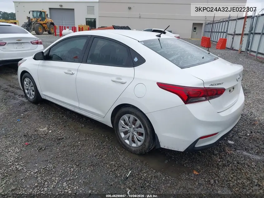 2018 HYUNDAI ACCENT VIN 3KPC24A32JE022307 — фото 3