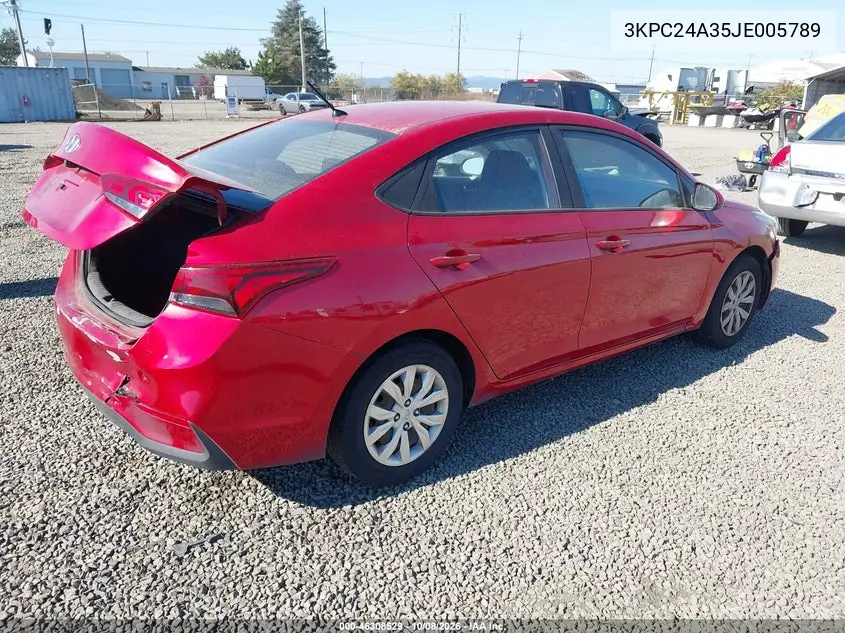 2018 HYUNDAI ACCENT VIN 3KPC24A35JE005789 — фото 4