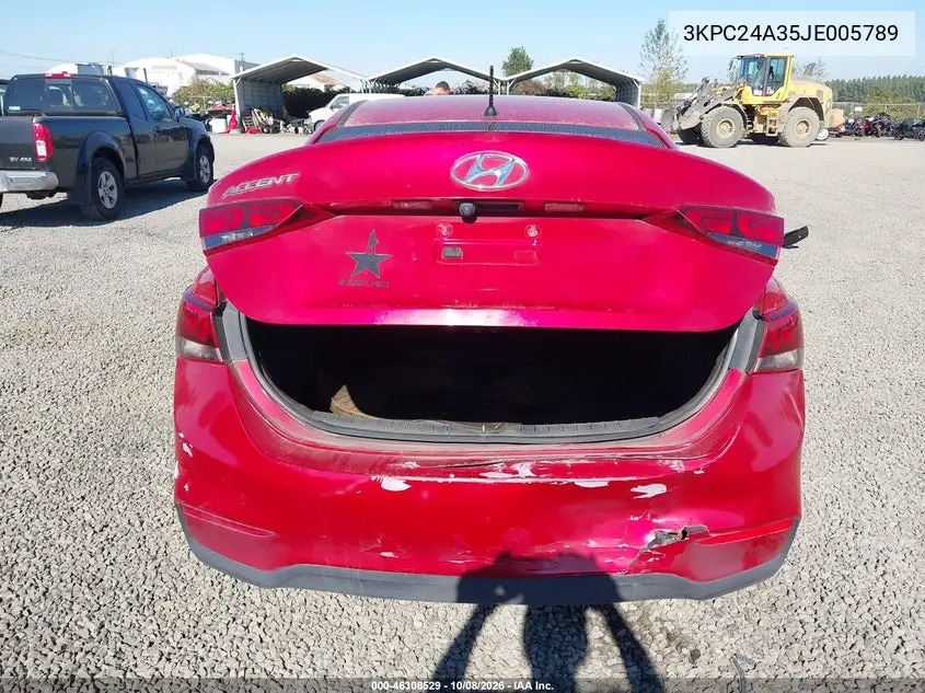 2018 HYUNDAI ACCENT VIN 3KPC24A35JE005789 — фото 6