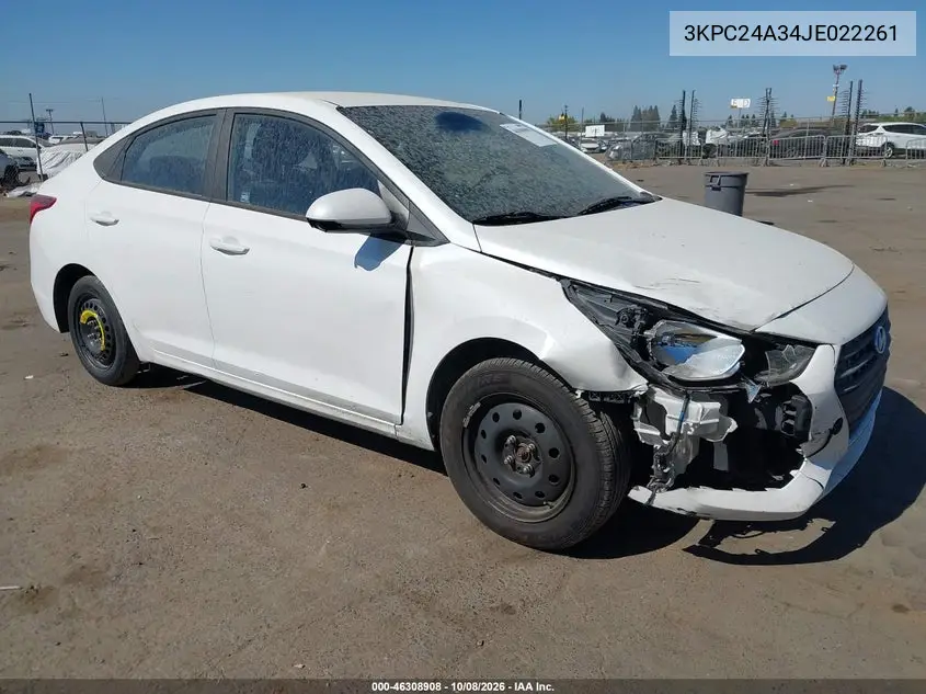 HYUNDAI ACCENT 2018, VIN 3KPC24A34JE022261