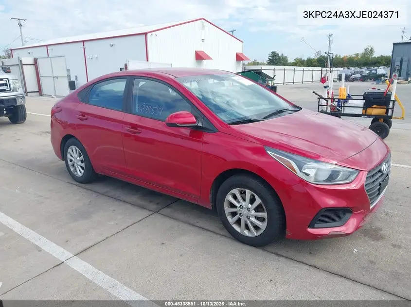 HYUNDAI ACCENT 2018, VIN 3KPC24A3XJE024371