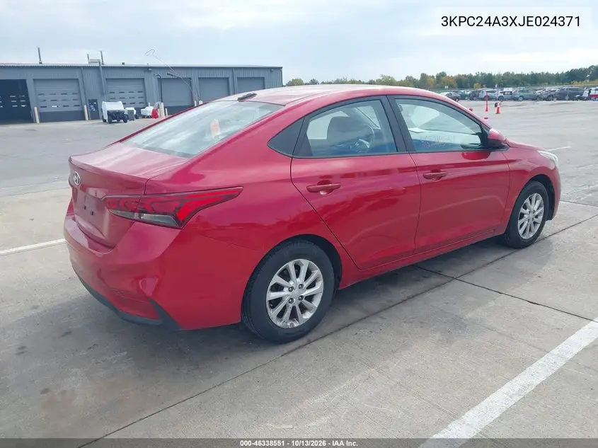2018 HYUNDAI ACCENT VIN 3KPC24A3XJE024371 — фото 4