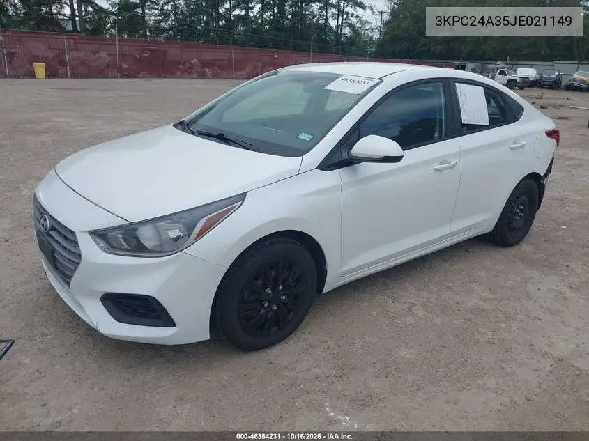 2018 HYUNDAI ACCENT VIN 3KPC24A35JE021149 — фото 2