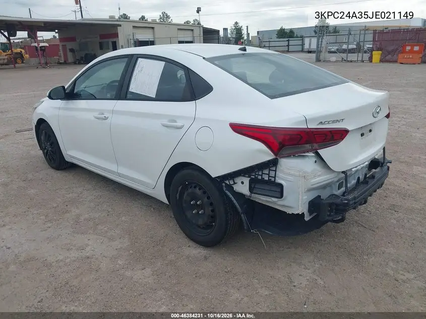 2018 HYUNDAI ACCENT VIN 3KPC24A35JE021149 — фото 3