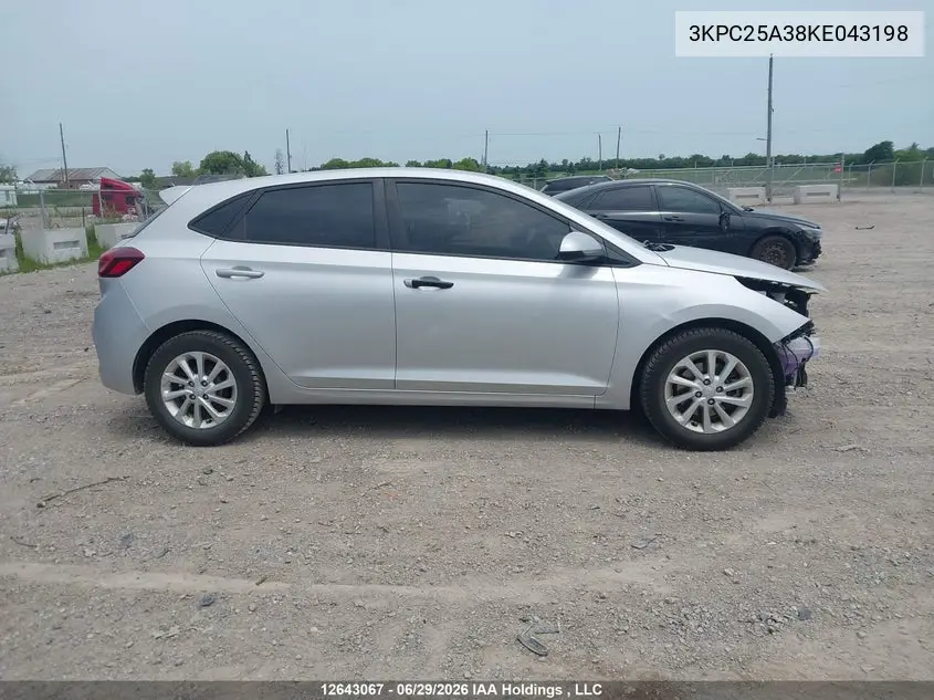 2019 HYUNDAI ACCENT VIN 3KPC25A38KE043198 — фото 14