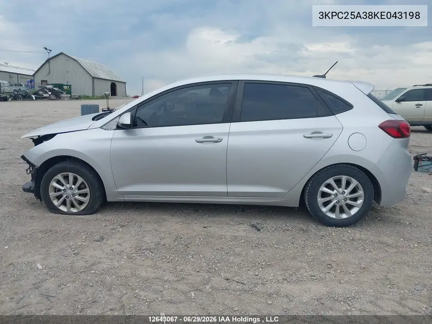 2019 HYUNDAI ACCENT VIN 3KPC25A38KE043198 — фото 15