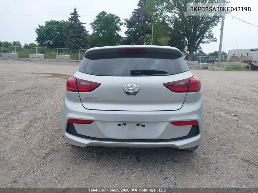 2019 HYUNDAI ACCENT VIN 3KPC25A38KE043198 — фото 17