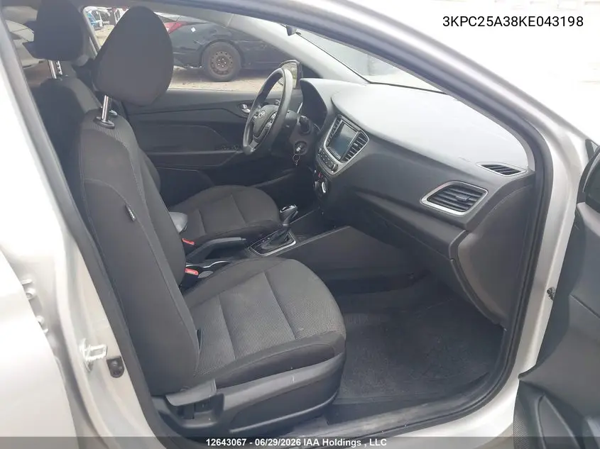 2019 HYUNDAI ACCENT VIN 3KPC25A38KE043198 — фото 5
