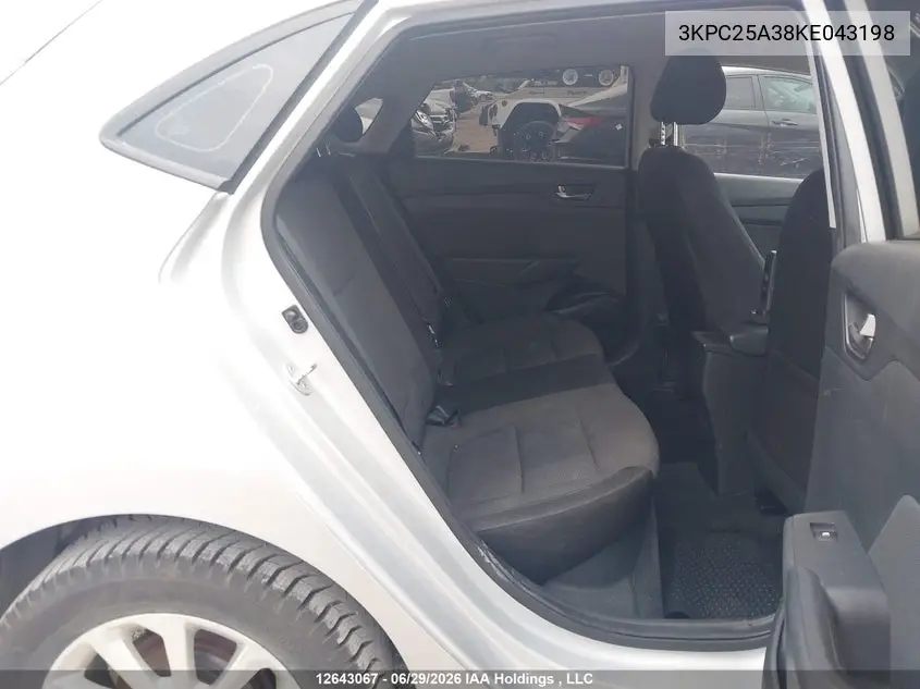 2019 HYUNDAI ACCENT VIN 3KPC25A38KE043198 — фото 8