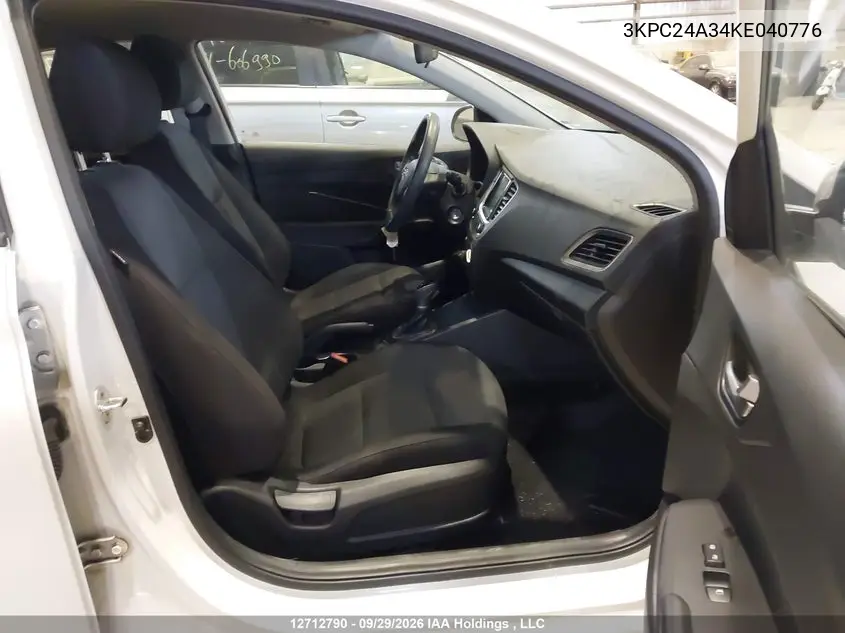 2019 HYUNDAI ACCENT VIN 3KPC24A34KE040776 — фото 5