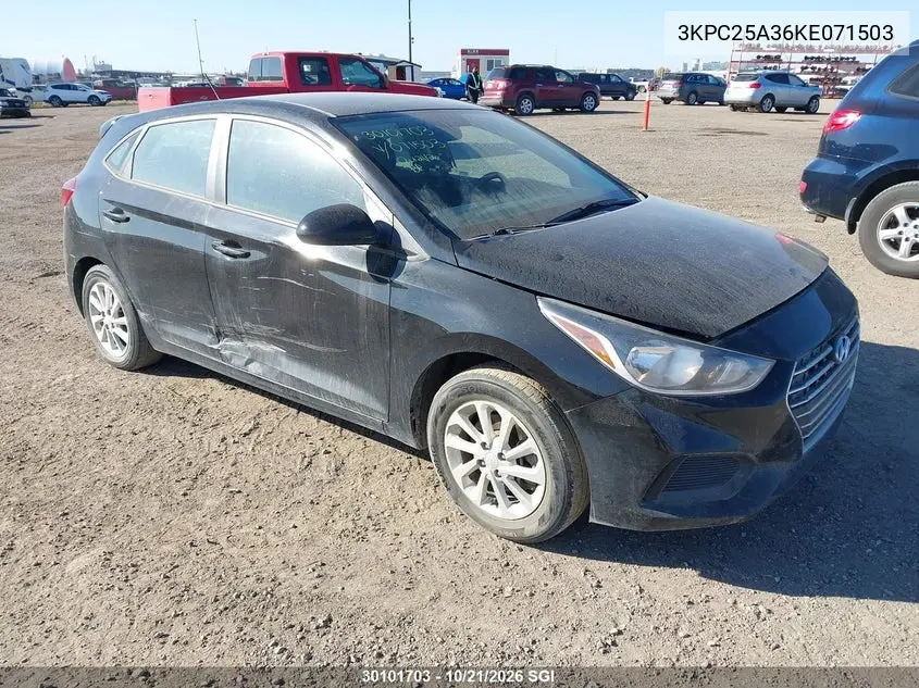 HYUNDAI ACCENT 2019, VIN 3KPC25A36KE071503