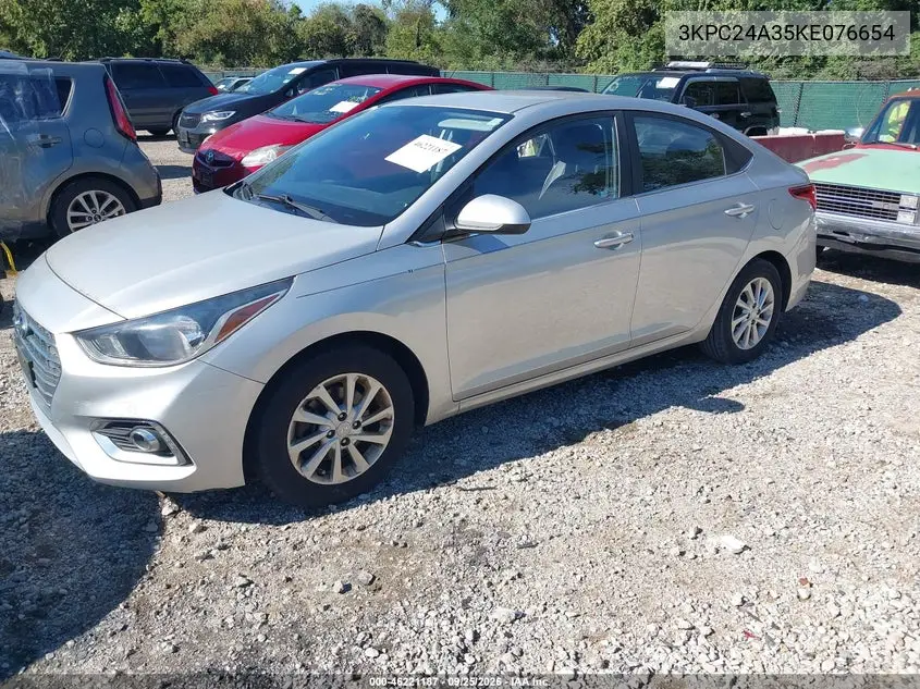 2019 HYUNDAI ACCENT VIN 3KPC24A35KE076654 — фото 2