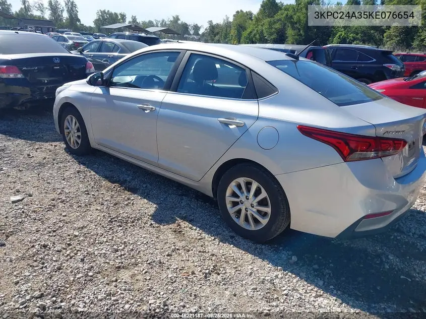 2019 HYUNDAI ACCENT VIN 3KPC24A35KE076654 — фото 3