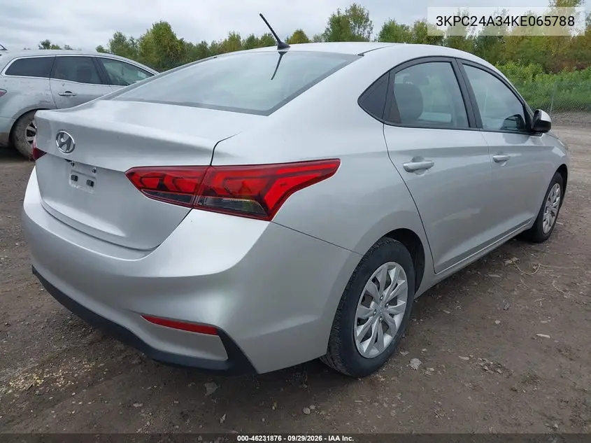 2019 HYUNDAI ACCENT VIN 3KPC24A34KE065788 — фото 4