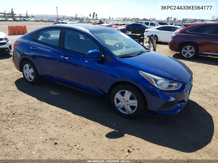 HYUNDAI ACCENT 2019, VIN 3KPC24A33KE064177