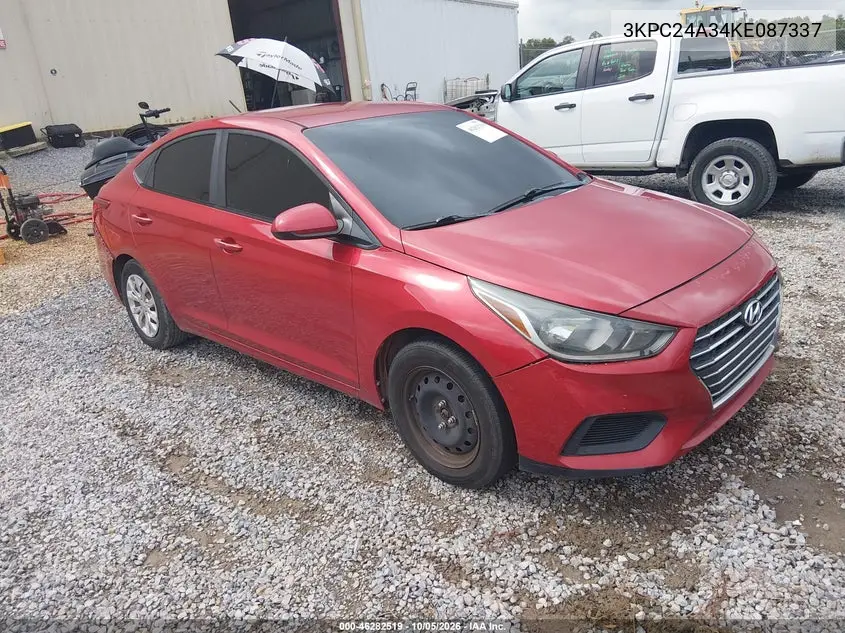 HYUNDAI ACCENT 2019, VIN 3KPC24A34KE087337