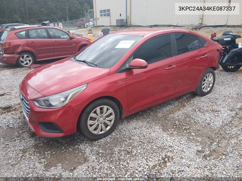 2019 HYUNDAI ACCENT VIN 3KPC24A34KE087337 — фото 2