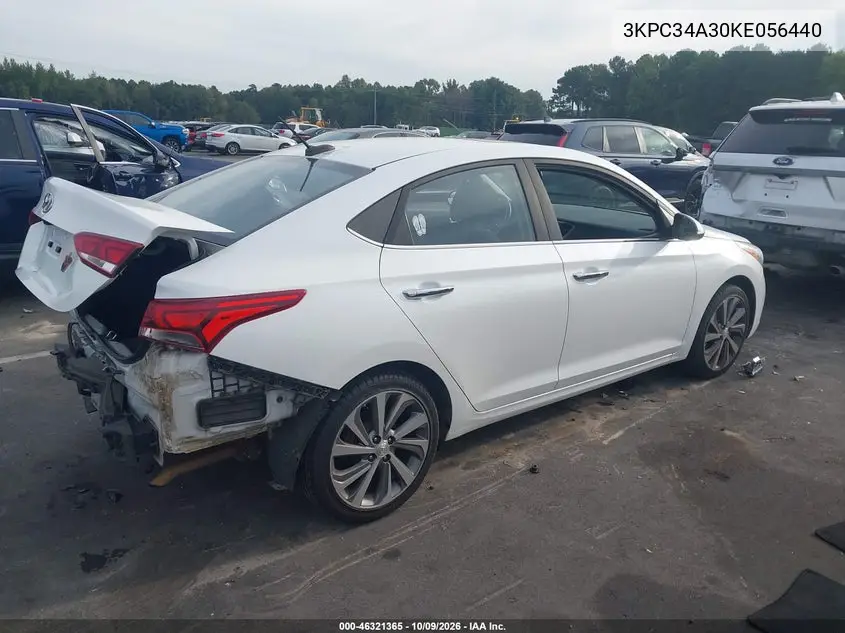 2019 HYUNDAI ACCENT VIN 3KPC34A30KE056440 — фото 4