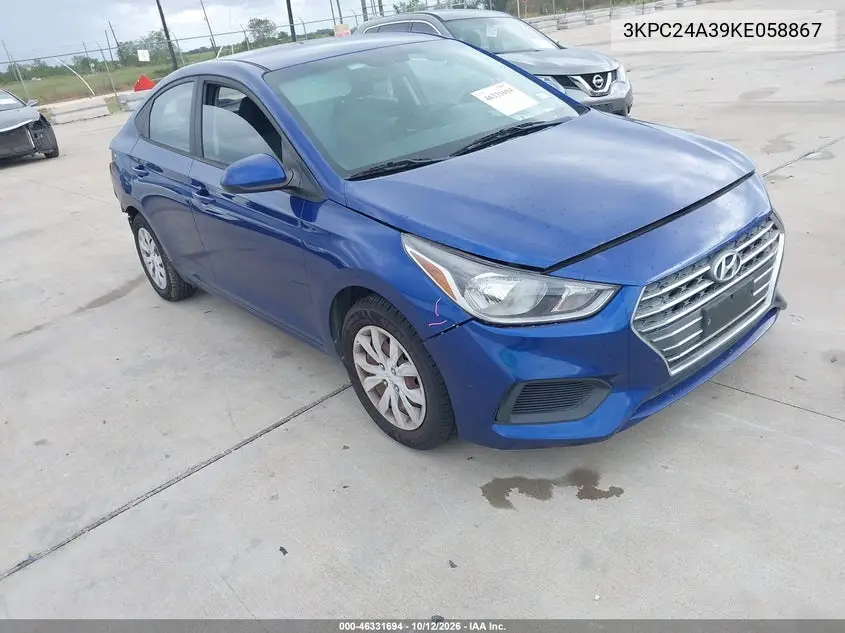 HYUNDAI ACCENT 2019, VIN 3KPC24A39KE058867