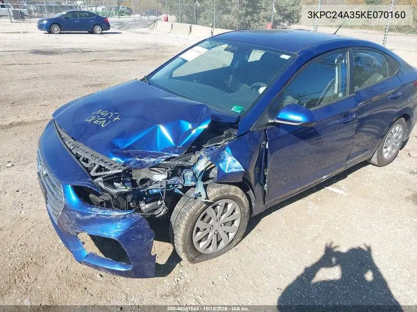 2019 HYUNDAI ACCENT VIN 3KPC24A35KE070160 — фото 2