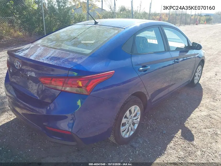2019 HYUNDAI ACCENT VIN 3KPC24A35KE070160 — фото 4