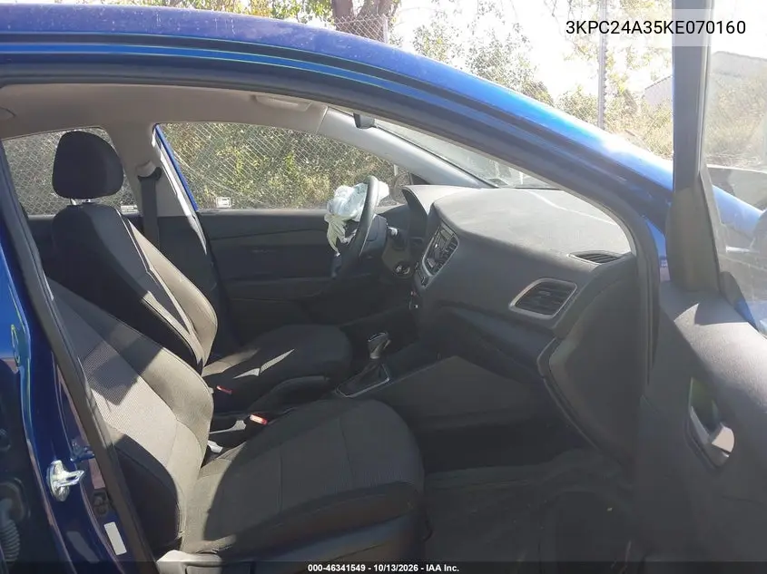 2019 HYUNDAI ACCENT VIN 3KPC24A35KE070160 — фото 5
