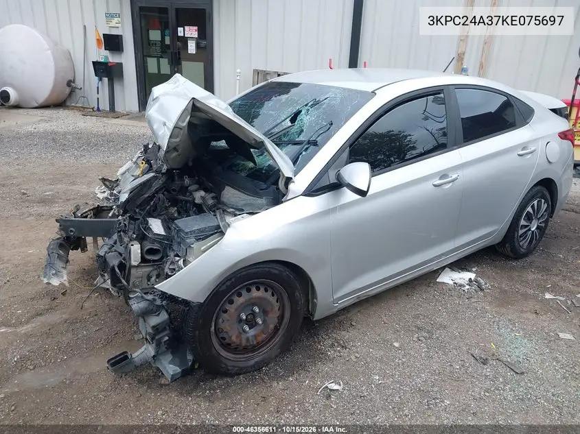 2019 HYUNDAI ACCENT VIN 3KPC24A37KE075697 — фото 2