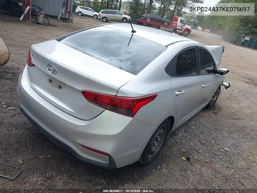 2019 HYUNDAI ACCENT VIN 3KPC24A37KE075697 — фото 4