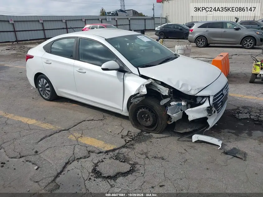 HYUNDAI ACCENT 2019, VIN 3KPC24A35KE086147