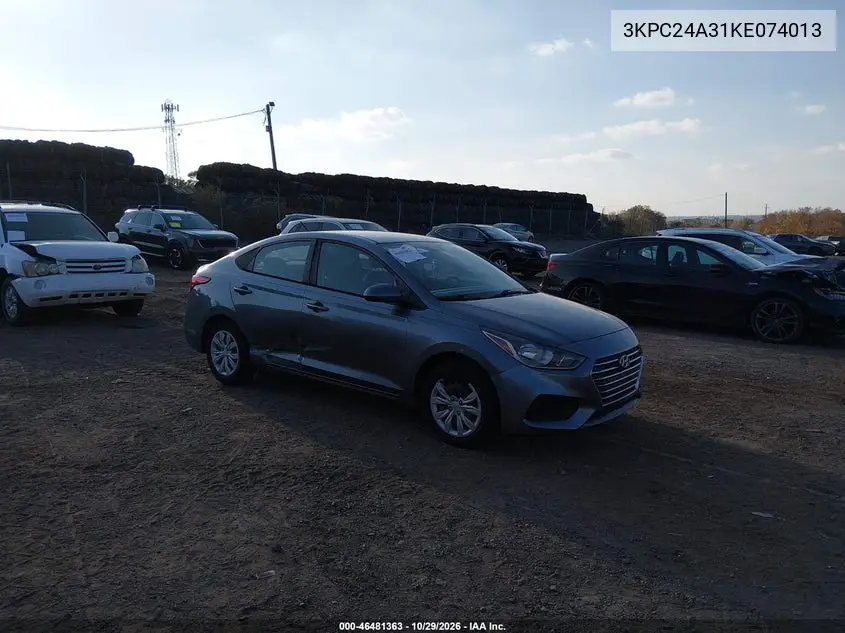 HYUNDAI ACCENT 2019, VIN 3KPC24A31KE074013
