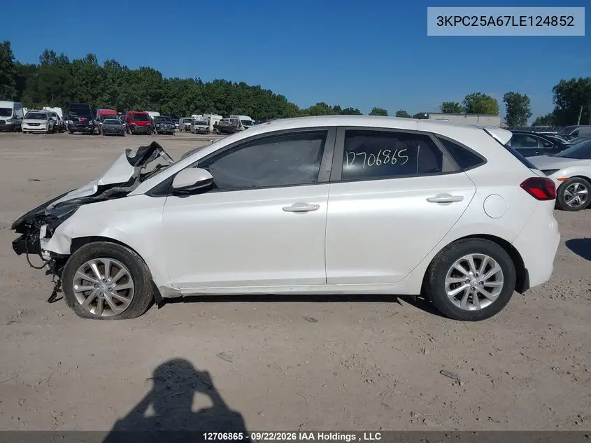 2020 HYUNDAI ACCENT VIN 3KPC25A67LE124852 — фото 14