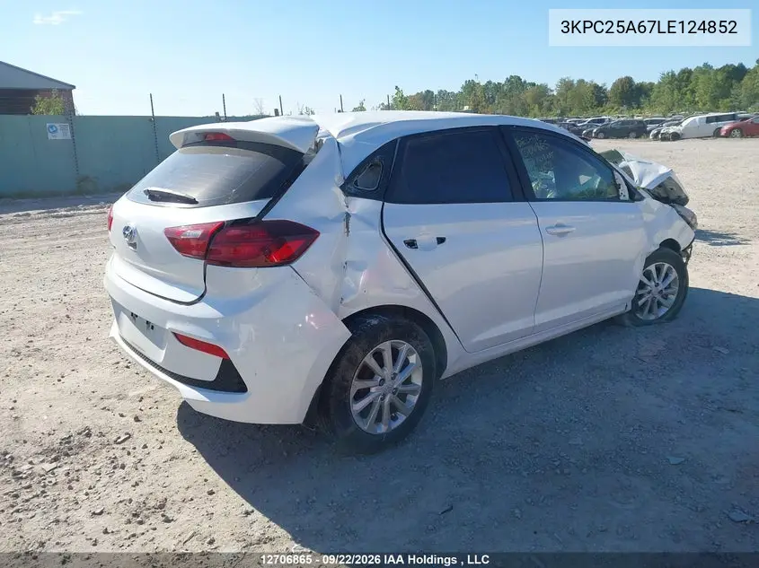 2020 HYUNDAI ACCENT VIN 3KPC25A67LE124852 — фото 4