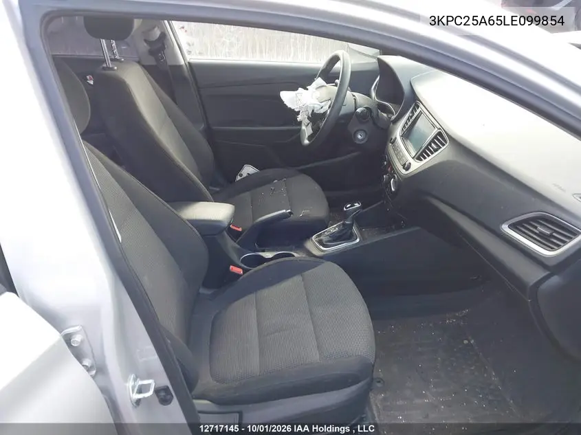 2020 HYUNDAI ACCENT VIN 3KPC25A65LE099854 — фото 5