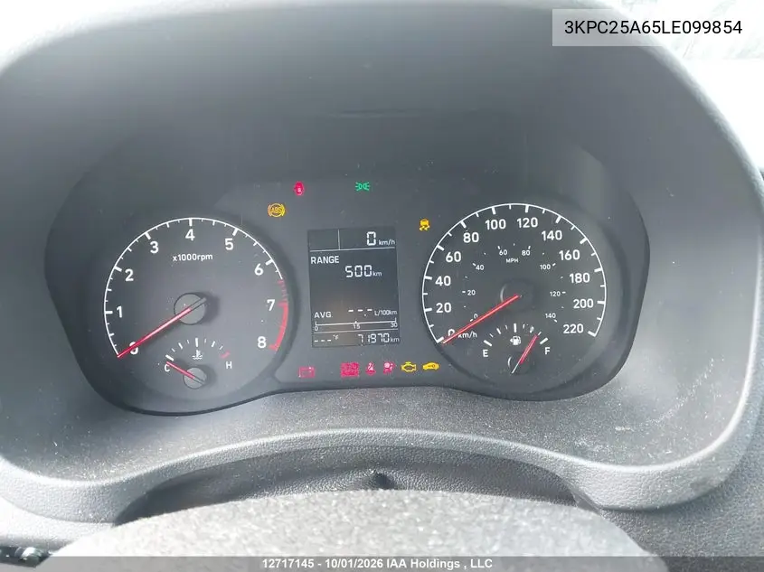 2020 HYUNDAI ACCENT VIN 3KPC25A65LE099854 — фото 7