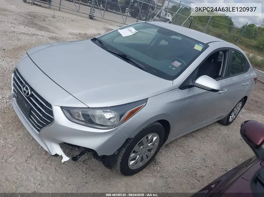 2020 HYUNDAI ACCENT VIN 3KPC24A63LE120937 — фото 2