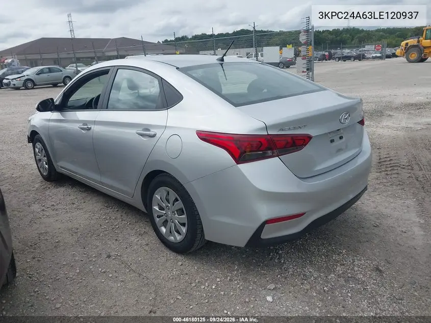 2020 HYUNDAI ACCENT VIN 3KPC24A63LE120937 — фото 3
