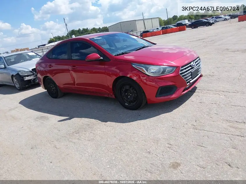 HYUNDAI ACCENT 2020, VIN 3KPC24A67LE096724