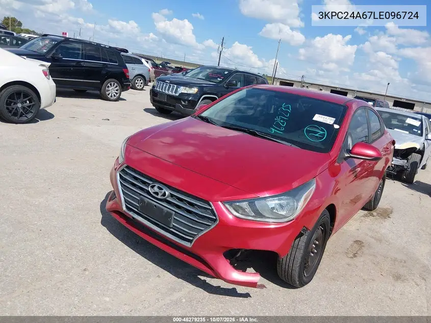 2020 HYUNDAI ACCENT VIN 3KPC24A67LE096724 — фото 2
