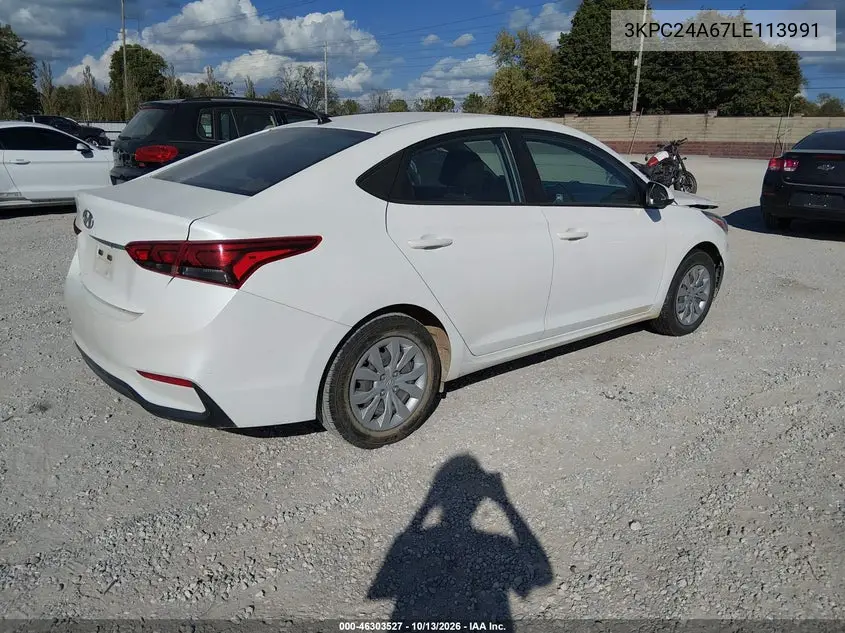 2020 HYUNDAI ACCENT VIN 3KPC24A67LE113991 — фото 4