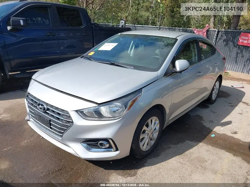 2020 HYUNDAI ACCENT VIN 3KPC24A65LE104190 — фото 2