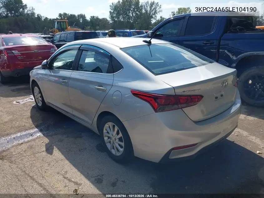 2020 HYUNDAI ACCENT VIN 3KPC24A65LE104190 — фото 3