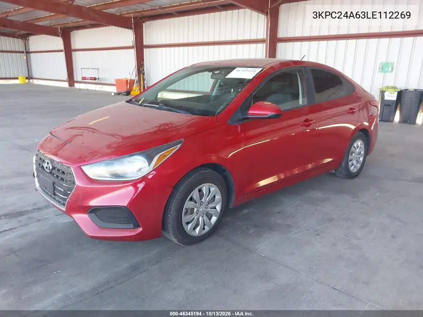 2020 HYUNDAI ACCENT VIN 3KPC24A63LE112269 — фото 2