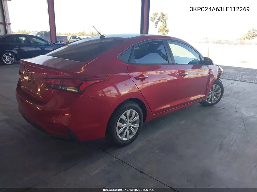 2020 HYUNDAI ACCENT VIN 3KPC24A63LE112269 — фото 4