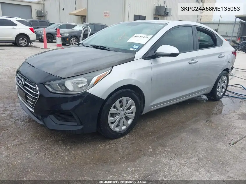 2021 HYUNDAI ACCENT VIN 3KPC24A68ME135063 — фото 2