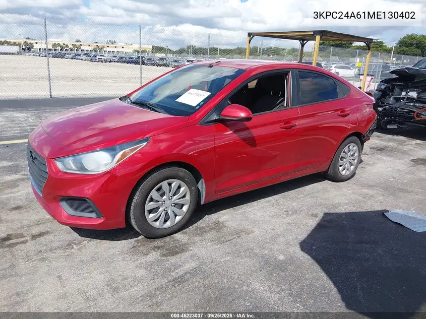 2021 HYUNDAI ACCENT VIN 3KPC24A61ME130402 — фото 2