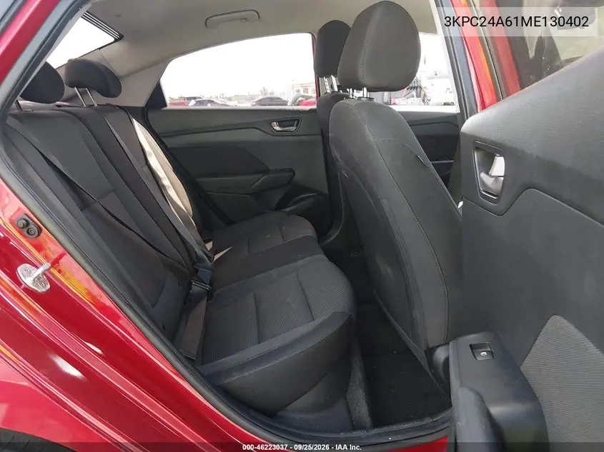 2021 HYUNDAI ACCENT VIN 3KPC24A61ME130402 — фото 8