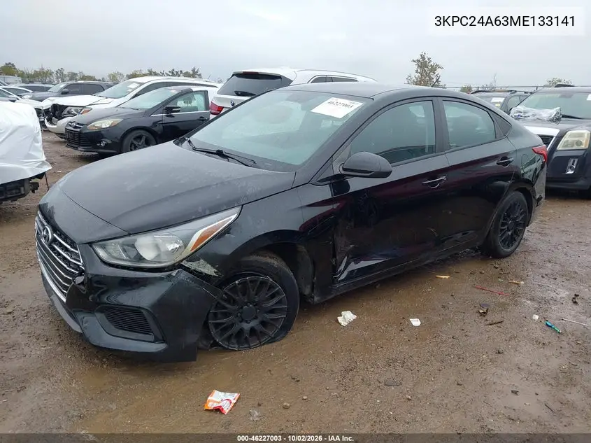2021 HYUNDAI ACCENT VIN 3KPC24A63ME133141 — фото 2