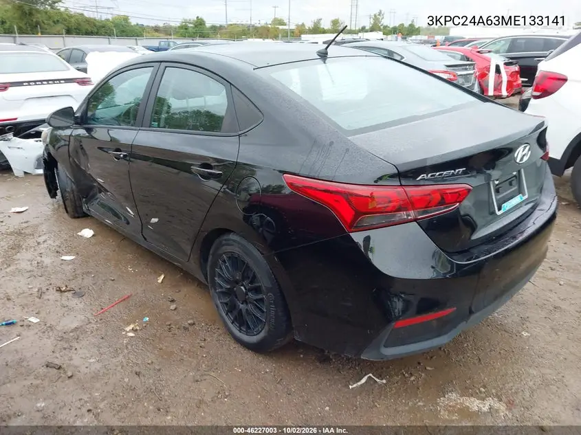 2021 HYUNDAI ACCENT VIN 3KPC24A63ME133141 — фото 3